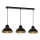 Lámpara colgante SVEN 3xE27/15W/230V negro/dorado