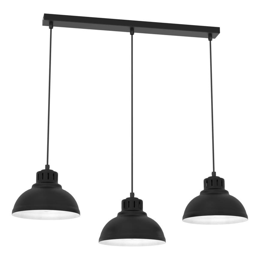 Lámpara colgante SVEN 3xE27/15W/230V negro