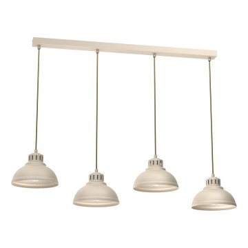 Lámpara colgante SVEN 4xE27/15W/230V beige