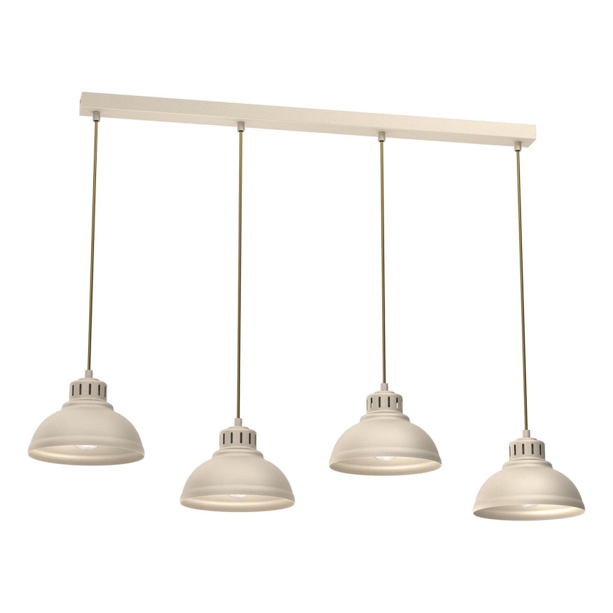 Lámpara colgante SVEN 4xE27/15W/230V beige