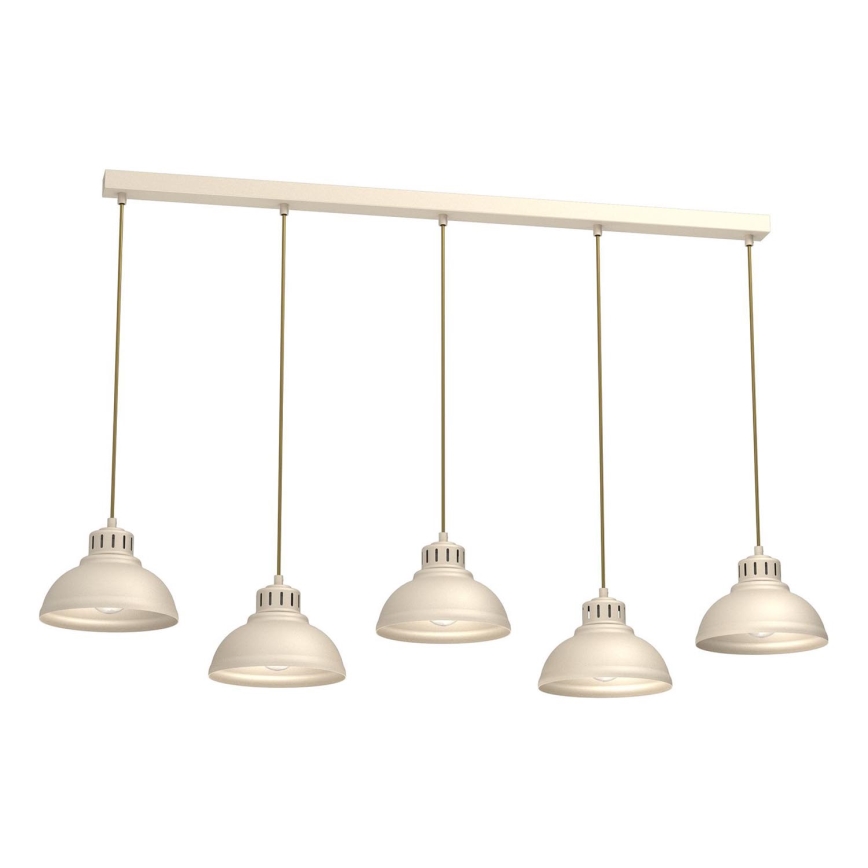 Lámpara colgante SVEN 5xE27/15W/230V beige