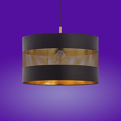 Lámpara colgante TAGO 1xE27/25W/230V negro/dorado