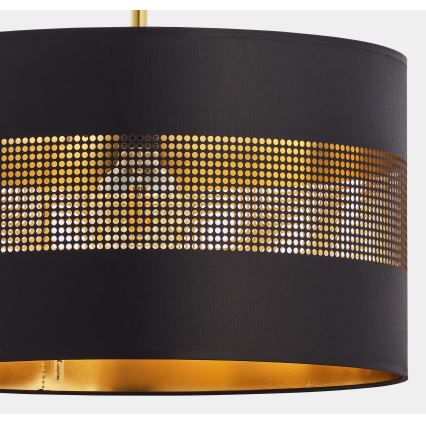 Lámpara colgante TAGO 1xE27/25W/230V negro/dorado