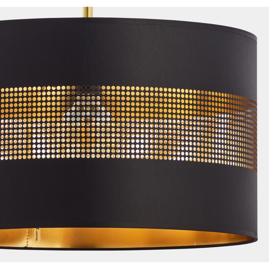 Lámpara colgante TAGO 1xE27/25W/230V negro/dorado