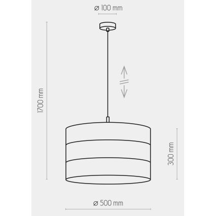 Lámpara colgante TAGO 1xE27/25W/230V negro/dorado