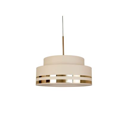 Lámpara colgante TAMI 1xE27/60W/230V diá. 40 cm beige/dorado