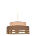 Lámpara colgante TAMI 1xE27/60W/230V diá. 40 cm beige/marrón/dorado