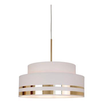 Lámpara colgante TAMI 1xE27/60W/230V diá. 40 cm color crema/dorado