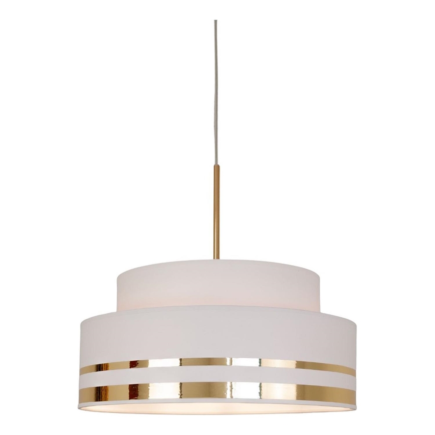 Lámpara colgante TAMI 1xE27/60W/230V diá. 40 cm color crema/dorado
