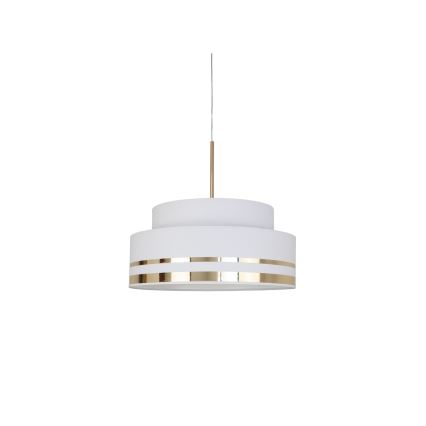 Lámpara colgante TAMI 1xE27/60W/230V diá. 40 cm color crema/dorado