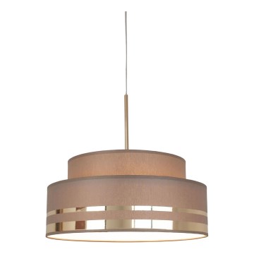 Lámpara colgante TAMI 1xE27/60W/230V diá. 40 cm marrón/dorado