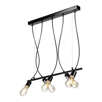 Lámpara colgante TARO 5xE27/60W/230V negro