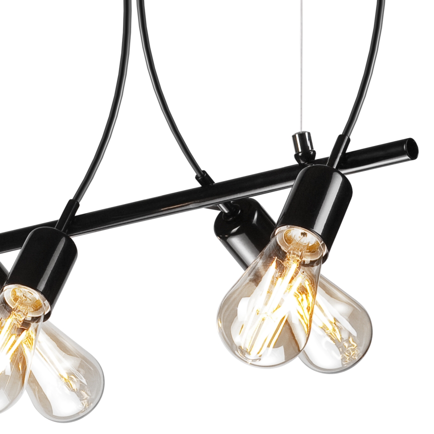Lámpara colgante TARO 5xE27/60W/230V negro
