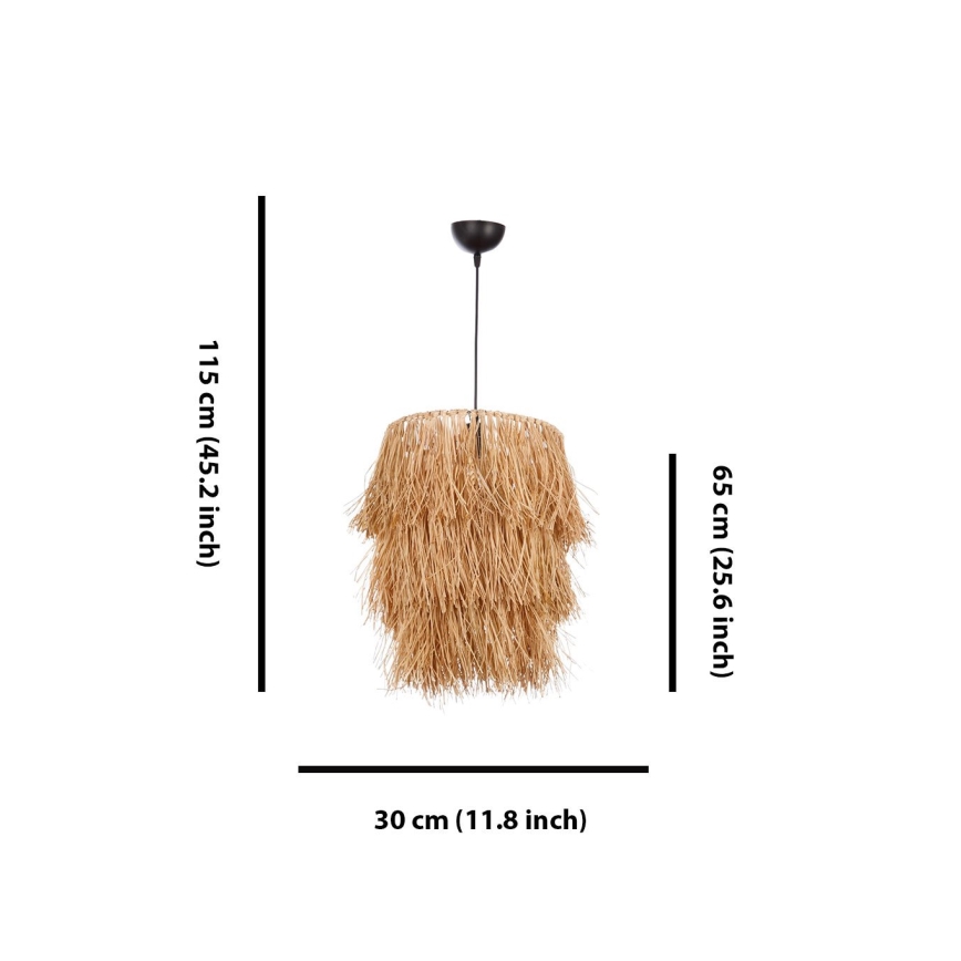 Lámpara colgante TASSEL 1xE27/40W/230V rafia