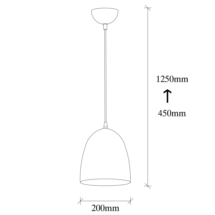 Lámpara colgante TATTOO 1xE27/40W/230V de 20 cm negra