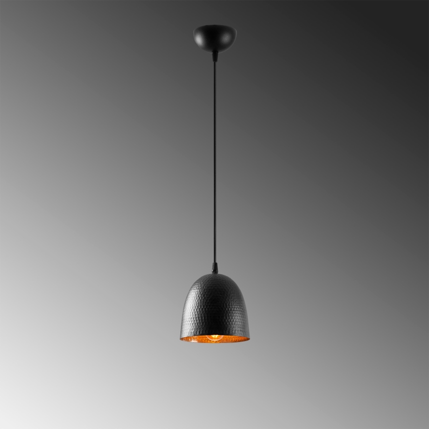 Lámpara colgante TATTOO 1xE27/40W/230V Ø 16 cm negra
