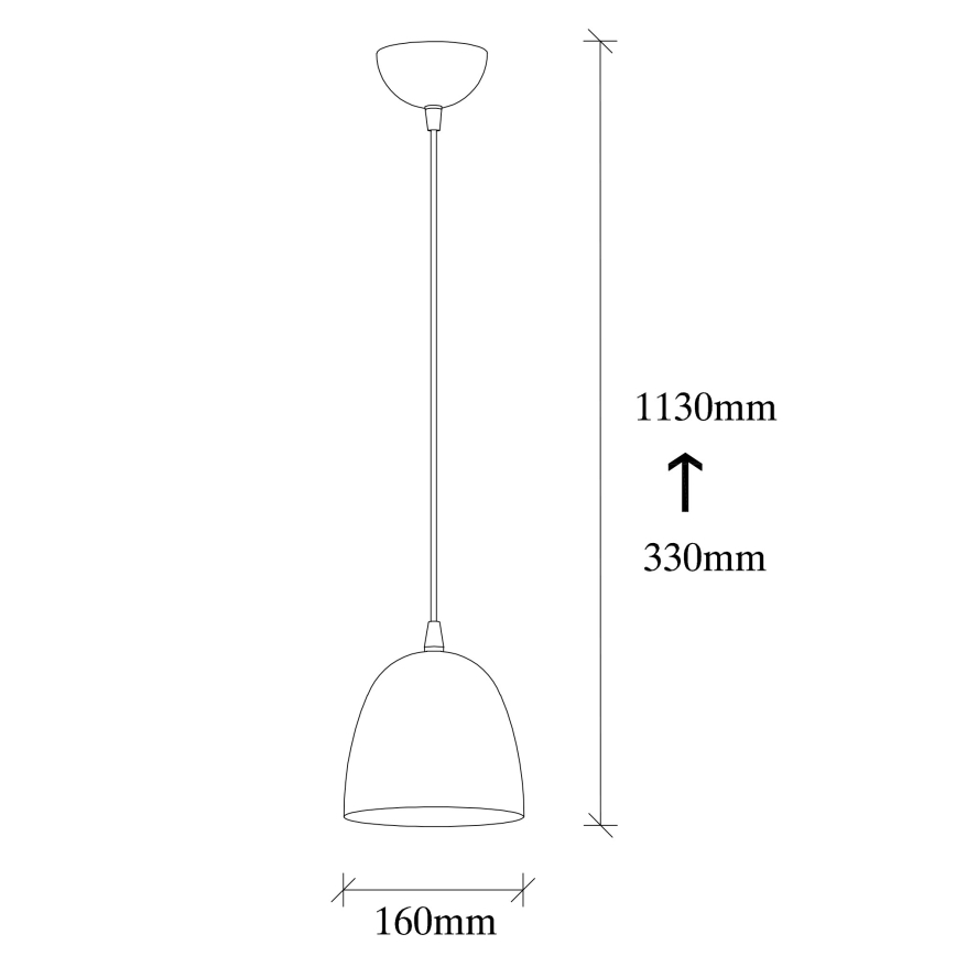 Lámpara colgante TATTOO 1xE27/40W/230V Ø 16 cm negra