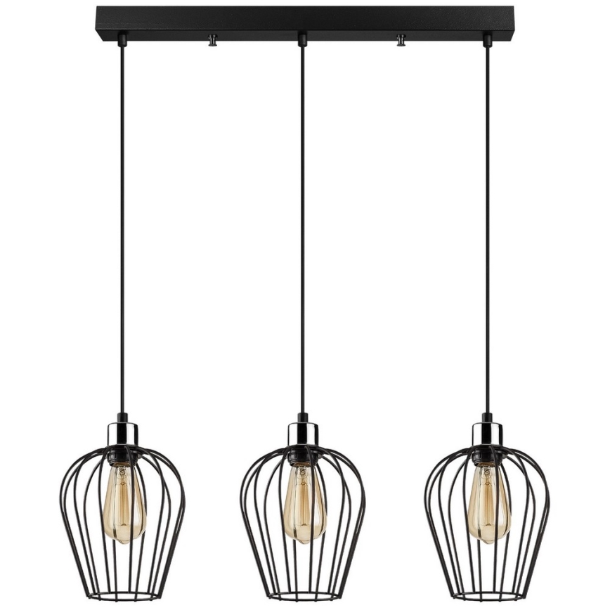 Lámpara colgante TEL 3xE27/100W/230V