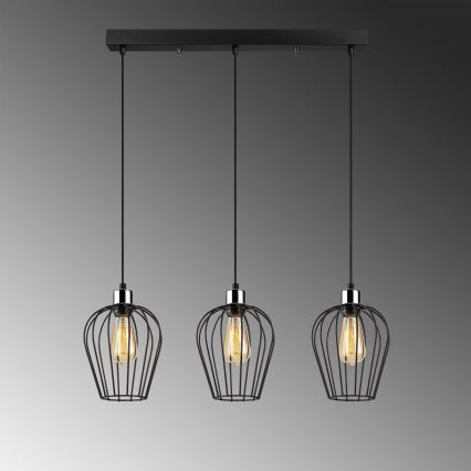 Lámpara colgante TEL 3xE27/100W/230V