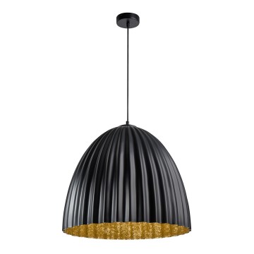 Lámpara colgante TELMA 1xE27/60W/230V diá. 50 cm negro/dorado