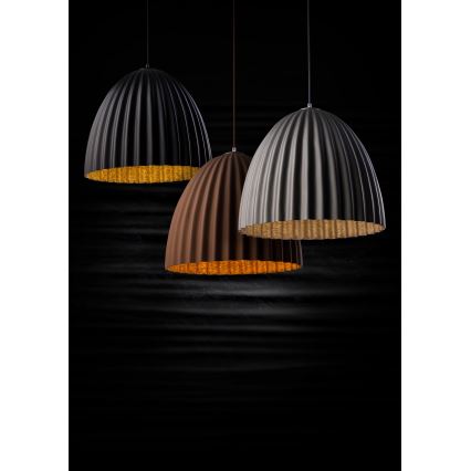 Lámpara colgante TELMA 1xE27/60W/230V diá. 50 cm negro/dorado