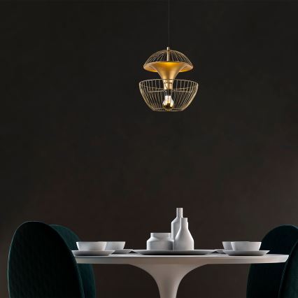 Lámpara colgante TELMANDER 1xE27/40W/230V dorado