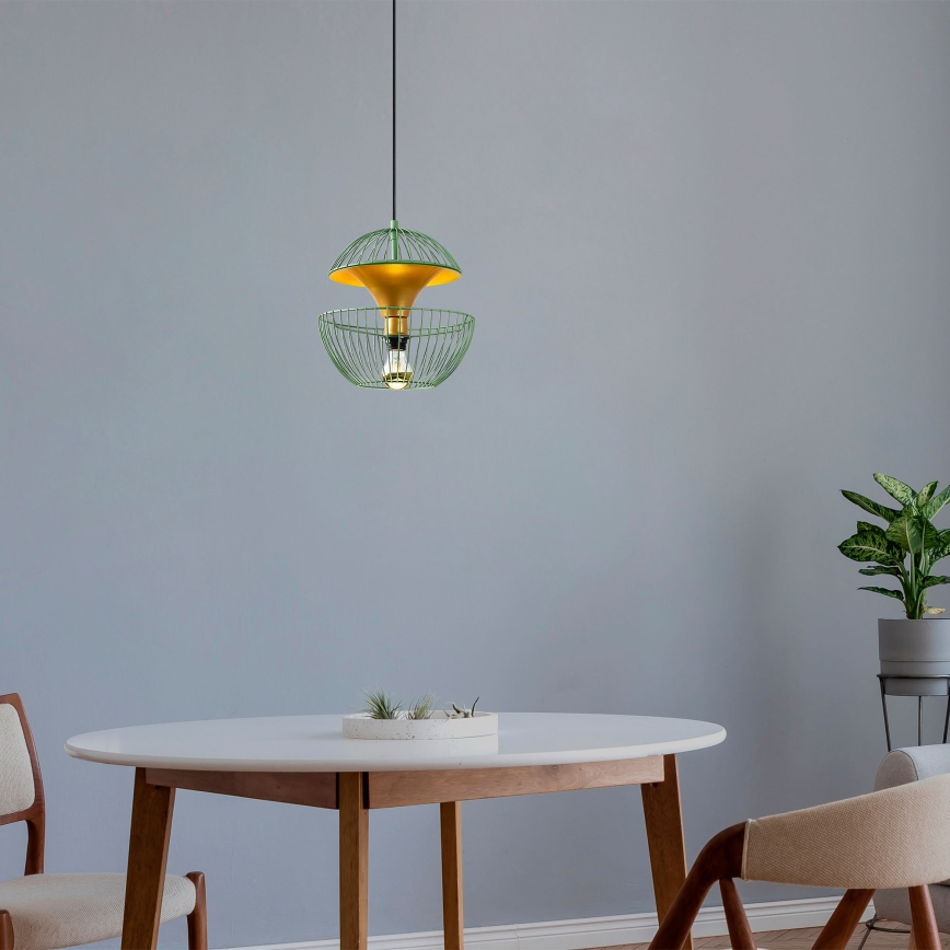 Lámpara colgante TELMANDER 1xE27/40W/230V verde