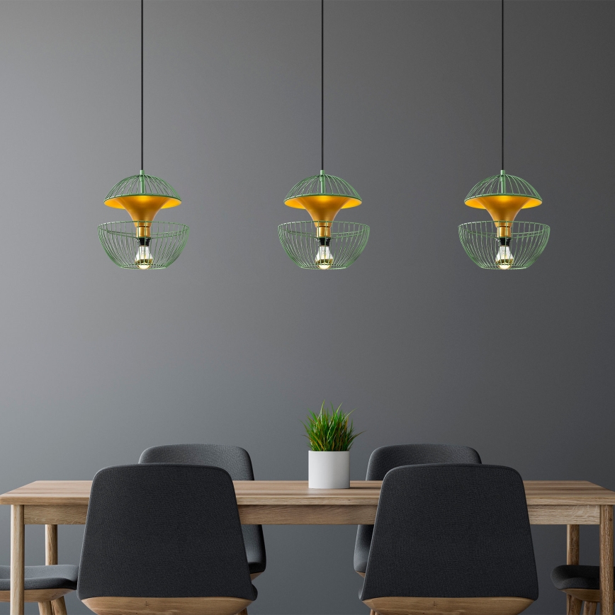 Lámpara colgante TELMANDER 1xE27/40W/230V verde
