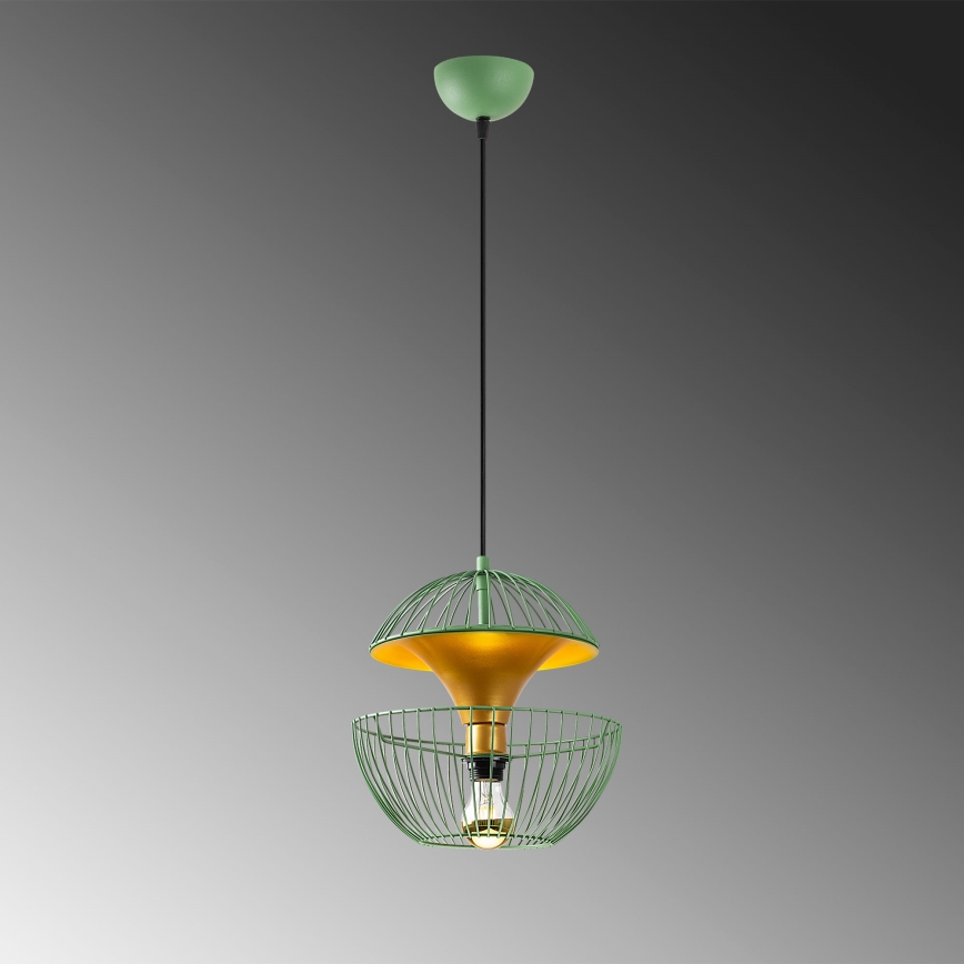 Lámpara colgante TELMANDER 1xE27/40W/230V verde
