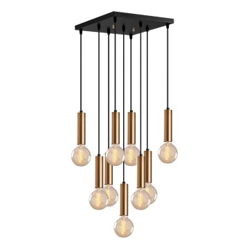 Lámpara colgante TEMPO con cable 9xE27/40W/230V, dorada