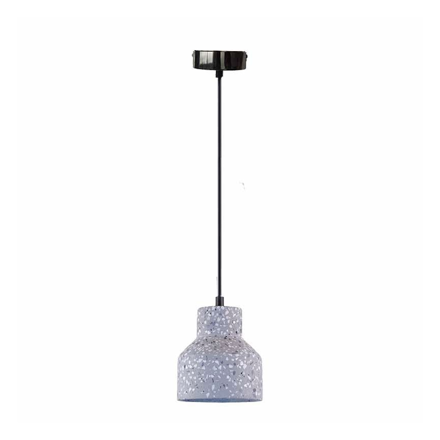 Lámpara colgante TERRAZZO 1xE27/60W/230V diá. 12 cm gris