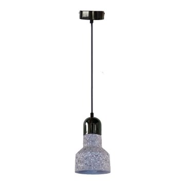 Lámpara colgante TERRAZZO 1xE27/60W/230V diá. 12 cm gris