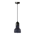 Lámpara colgante TERRAZZO 1xE27/60W/230V diá. 12 cm negro