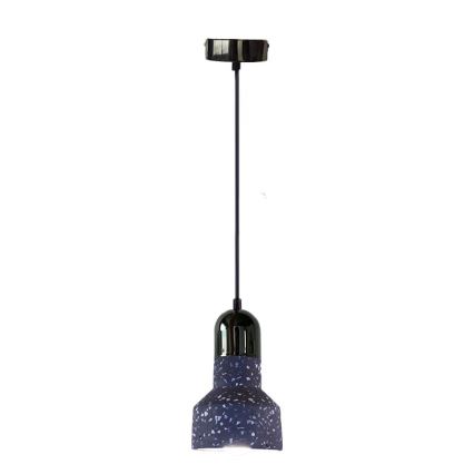 Lámpara colgante TERRAZZO 1xE27/60W/230V diá. 12 cm negro