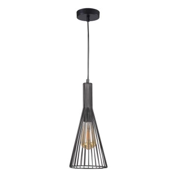 Lámpara colgante TIANA 1xE27/20W/230V diá. 15,5 cm negro