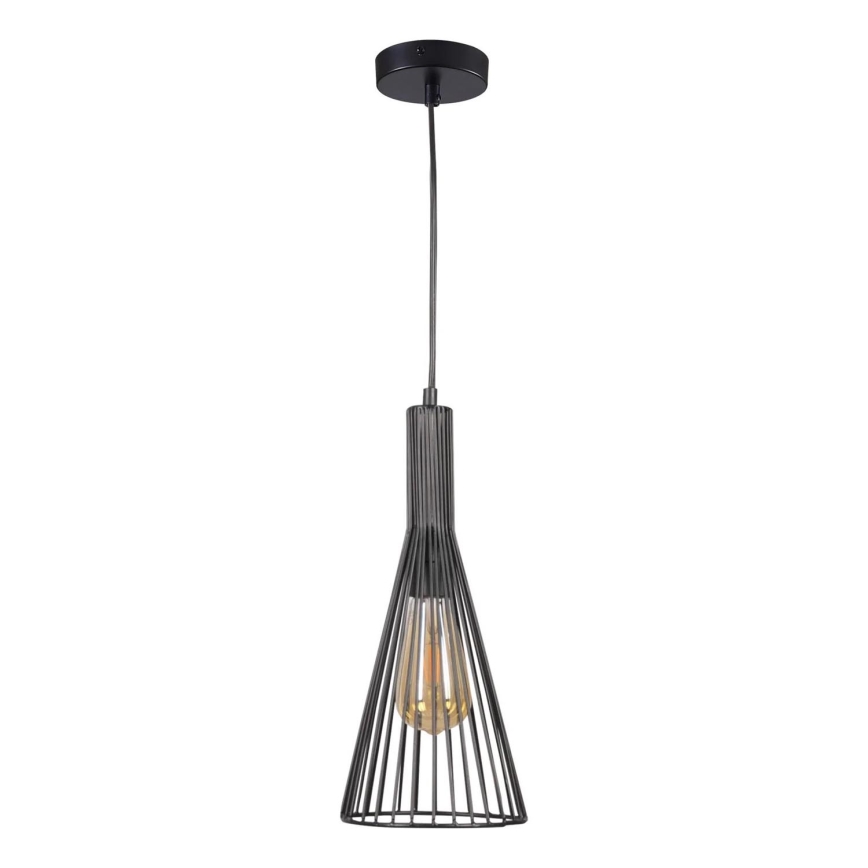 Lámpara colgante TIANA 1xE27/20W/230V diá. 15,5 cm negro