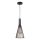 Lámpara colgante TIANA 1xE27/20W/230V diá. 15,5 cm negro