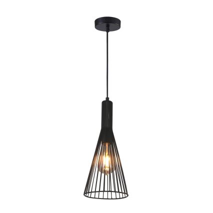 Lámpara colgante TIANA 1xE27/20W/230V diá. 15,5 cm negro