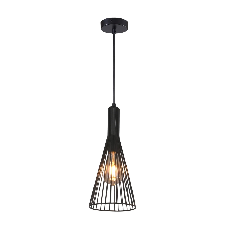 Lámpara colgante TIANA 1xE27/20W/230V diá. 15,5 cm negro