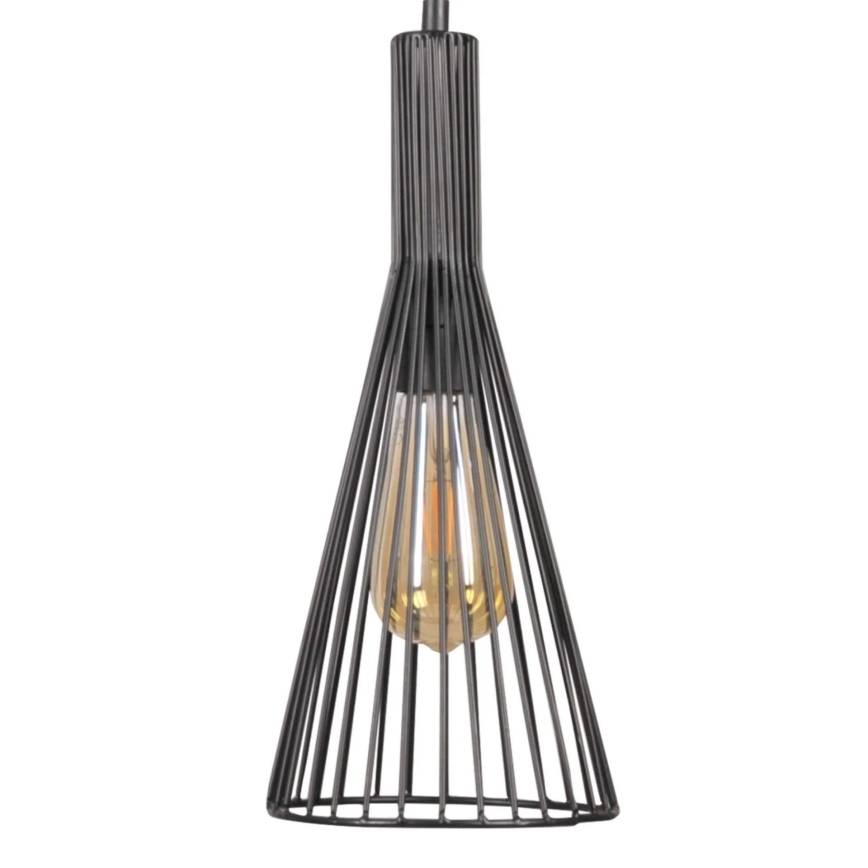Lámpara colgante TIANA 3xE27/20W/230V negro