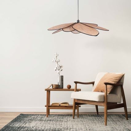 Lámpara colgante TOBAGO 1xE27/20W/230V diá. 100 cm beige