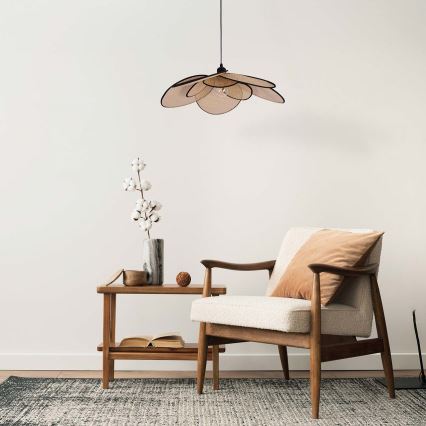 Lámpara colgante TOBAGO 1xE27/20W/230V diá. 60 cm beige