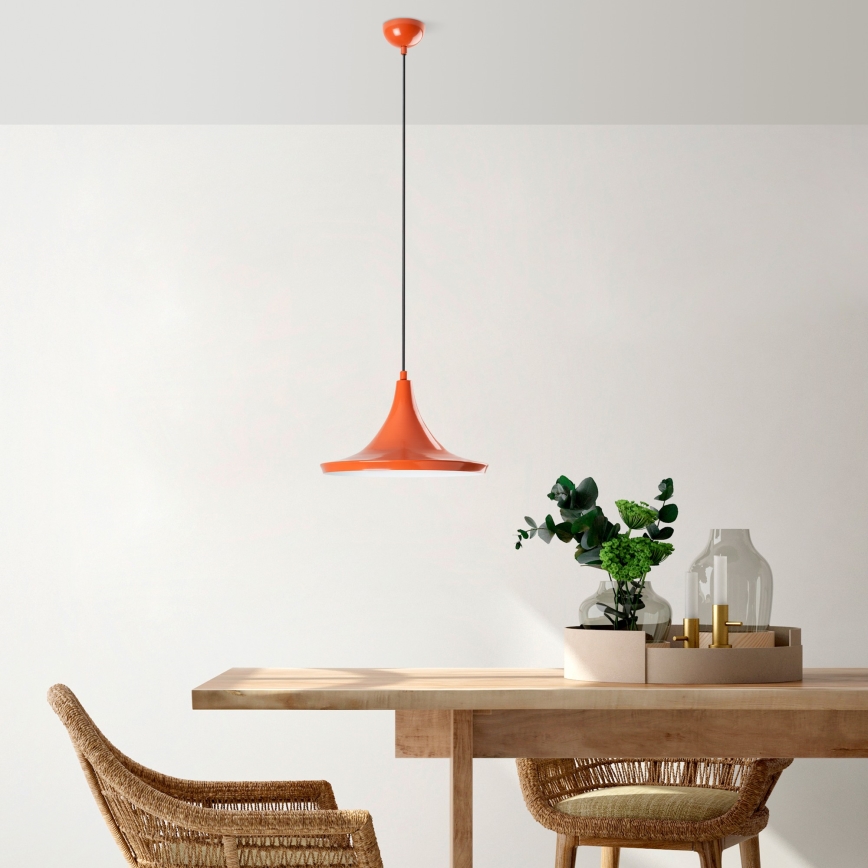 Lámpara colgante TOM 1xE27/40W/230V naranja