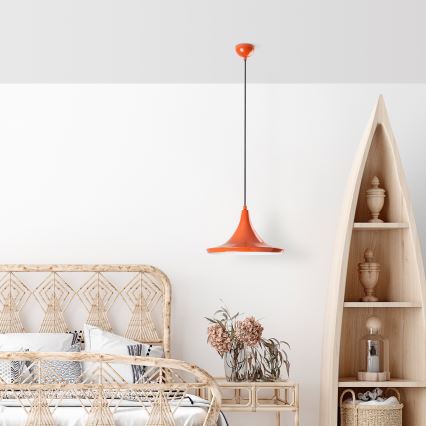 Lámpara colgante TOM 1xE27/40W/230V naranja