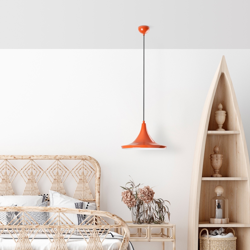 Lámpara colgante TOM 1xE27/40W/230V naranja
