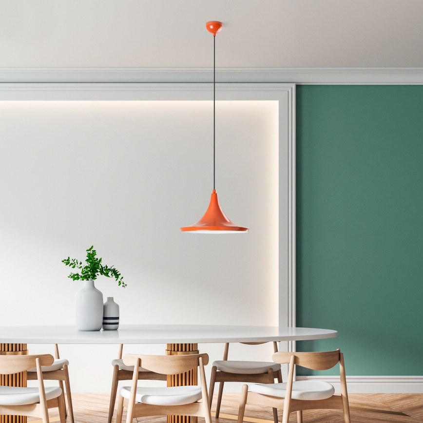 Lámpara colgante TOM 1xE27/40W/230V naranja