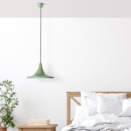 Lámpara colgante TOM 1xE27/40W/230V verde