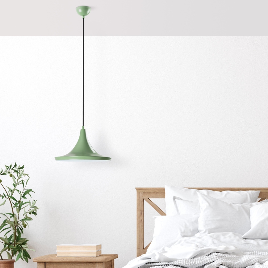 Lámpara colgante TOM 1xE27/40W/230V verde