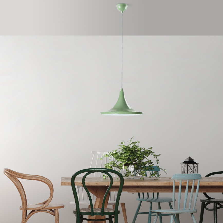 Lámpara colgante TOM 1xE27/40W/230V verde
