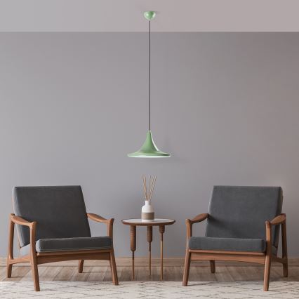 Lámpara colgante TOM 1xE27/40W/230V verde